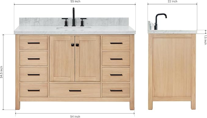 ARIEL 55'' Bathroom Vanity - Image 2