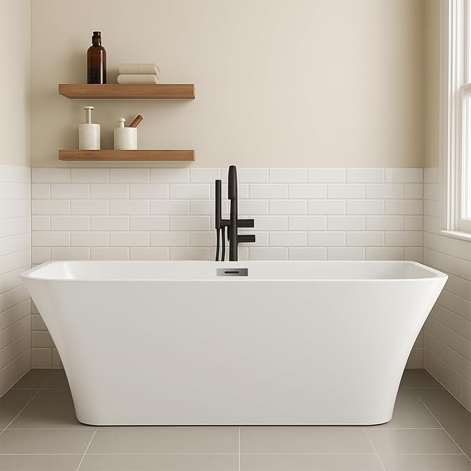 59" Acrylic Freestanding Bathtub - Image 2