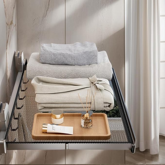 Oleth Telescopic Suction Cup Bathroom Towel Rack & Balcony Drying Net: Super - Image 2