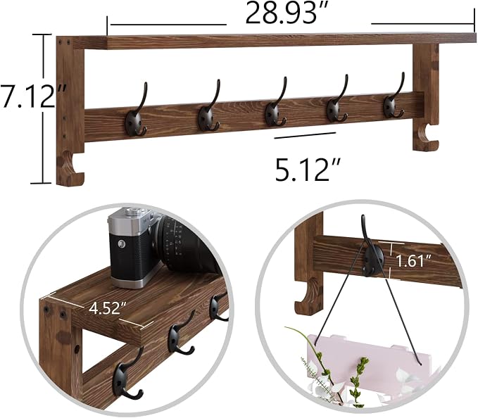 AMBIRD Coat Rack Wall Mount - Image 7