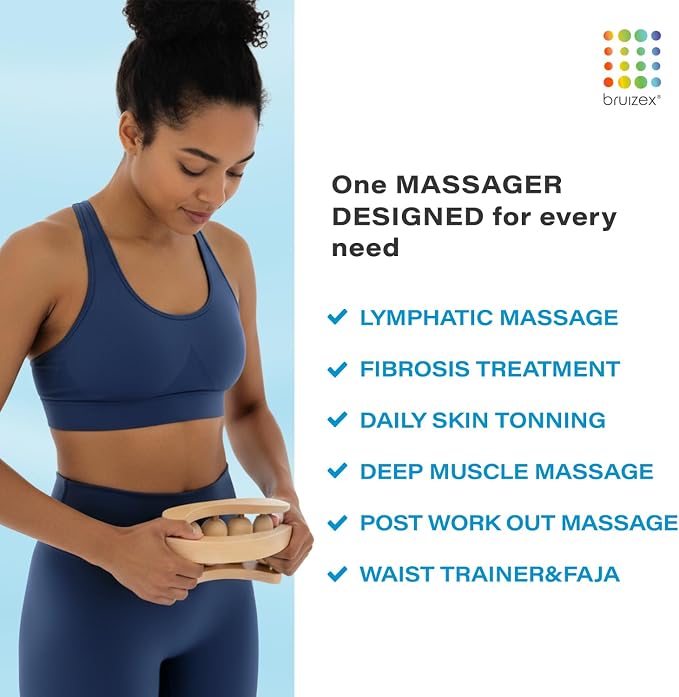 Bruizex Lymphatic Drainage Massager: Cellulite Massage Tool, Massage Roller - Image 3