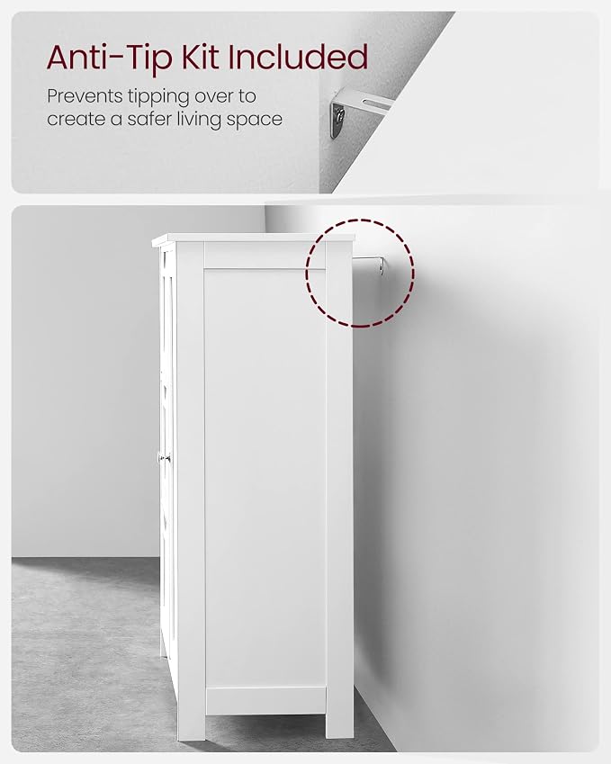 VASAGLE Floor Storage Cabinet, Freestanding Storage Unit - Image 7
