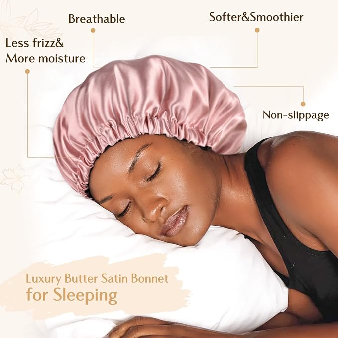 YANIBEST Adjustable Satin Bonnet Double Layer Hair Bonnet - Image 2
