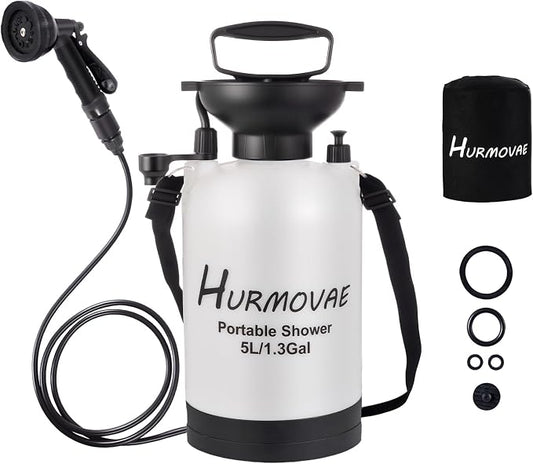 1.3 Gallon/5L Portable Shower–10 Spray Modes, Nylon Insulated Sleeve & No by Unknown