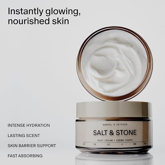 Salt & Stone Body Cream – Santal & Vetiver | Hydrating Formula - Image 2
