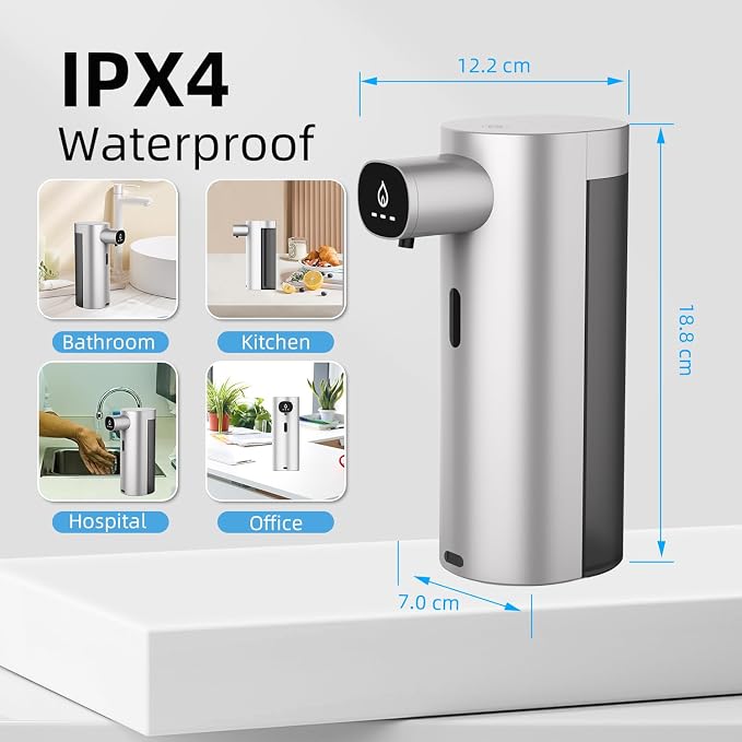 Automatic Liquid Soap Dispenser Touchless, USB Rechargeable Smart Hand Soap - Image 2