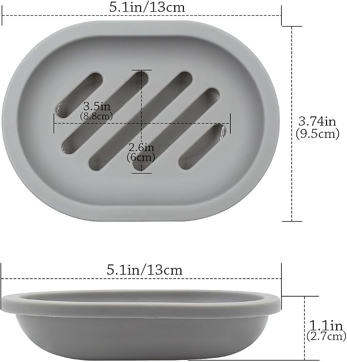 Topsky 2-Pack Soap Dish with Drain, Soap Holder & Saver, Easy Cleaning - Image 3