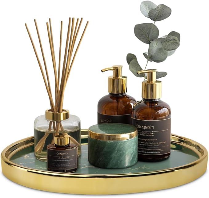 Ceramic Vanity Tray for Bathroom, and Makeup – Decorative Organizer Tray for by Decor+Trends