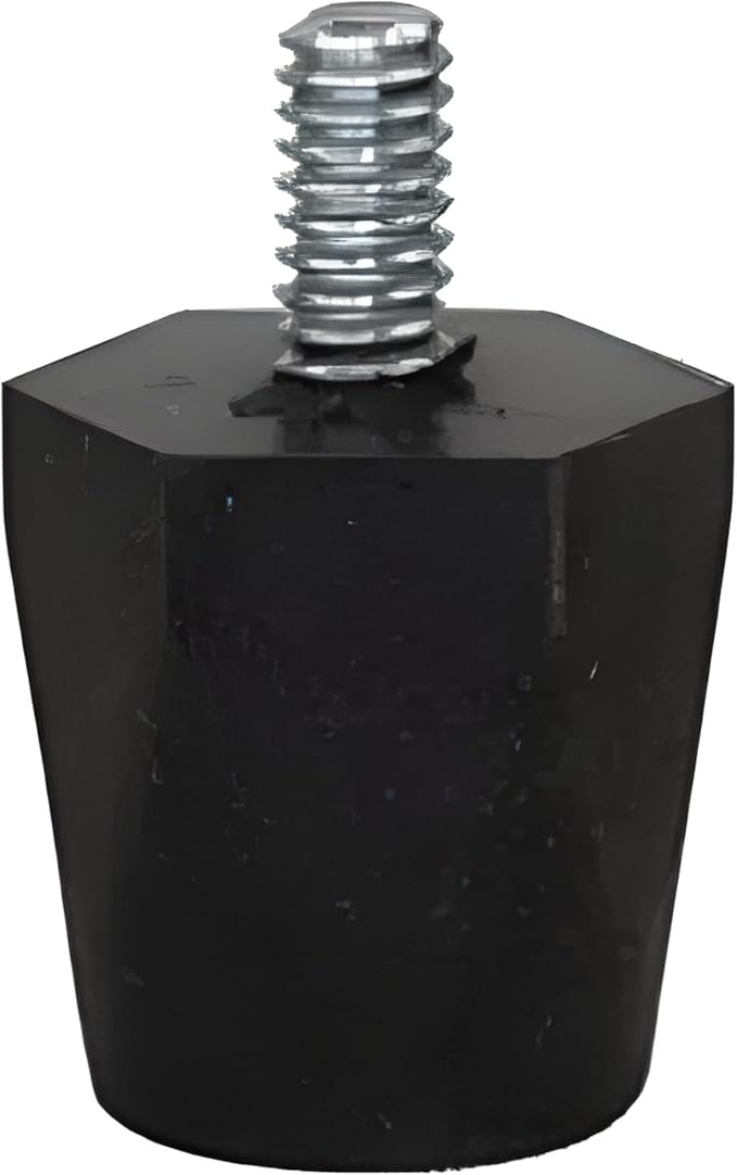 OCS Parts Adjustable Rubber Bumper Feet, 1/4-20 Thread, Solid Rubber by OCSParts