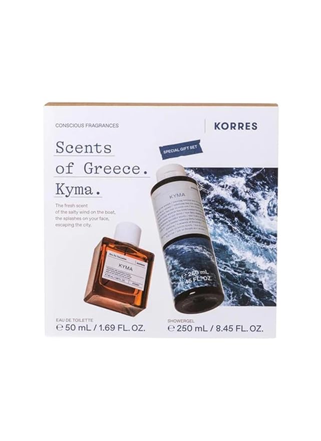 KORRES Kyma Eau De Toilette 1.69 Fl Oz & Shower Gel 8.45 Fl Oz Set, Marine - Image 4