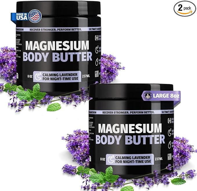 Coach Soak 2-Pack Nighttime Magnesium Body Butter, Thick Cream by CoachSoak