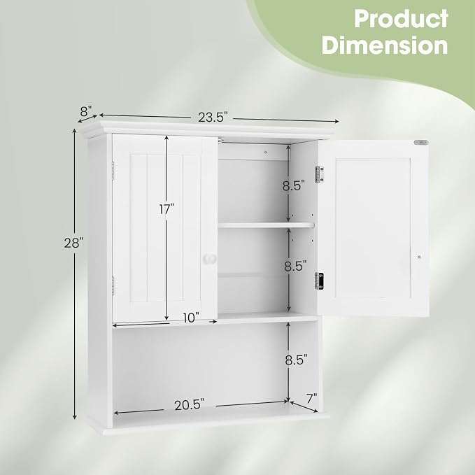 Safeplus 28" H x 23.5" W Wall Mount Medicine Cabinets - Image 3