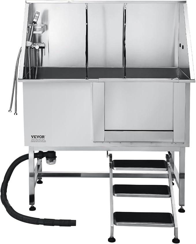 VEVOR Stainless Steel Dog Washing Station, Professional 50 inch Pet Grooming - Image 9