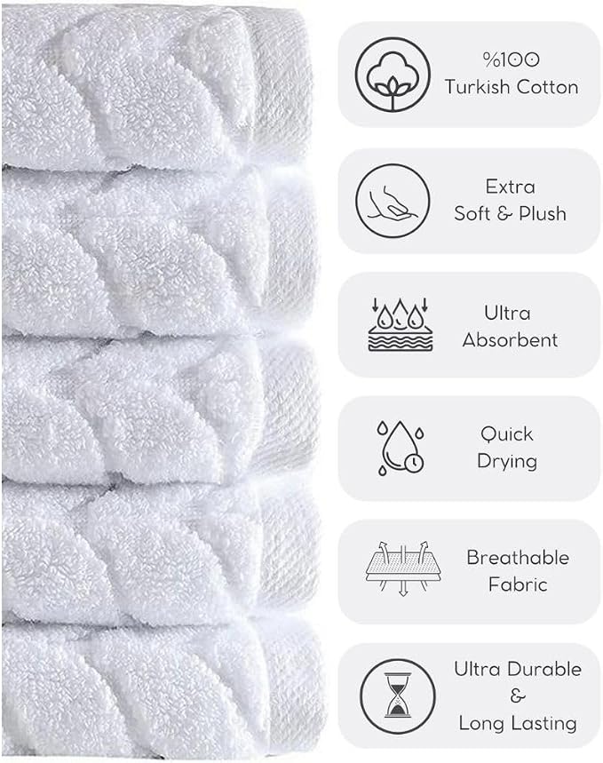 BAGNO MILANO Turkish Bath Towels, Soft Plush Jacquard Luxury Bath Towels - Image 8