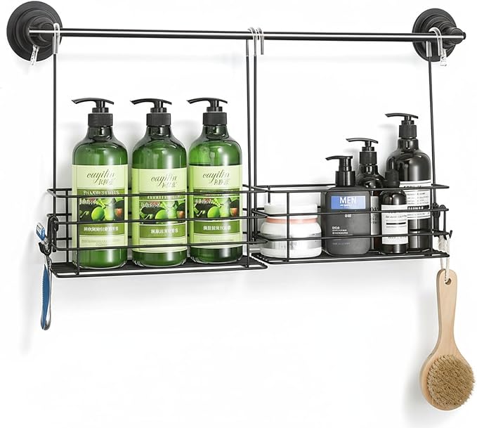 2pcs Single-Layer Shower Caddy Hanging Shower Orangizer Stainless Steel Shower by Seltomer