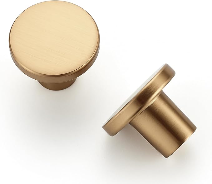 Ravinte 1 Pack Cabinet Knobs Champagne Bronze Kitchen Cabinet Knobs Round by Ravinte