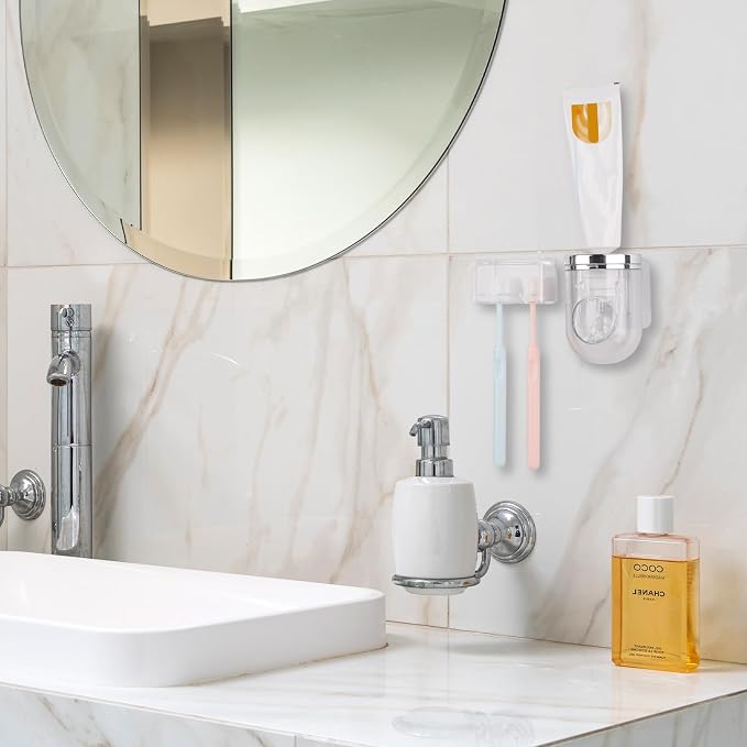 2 Slots Wall Mount Toothbrush Holder - Image 5