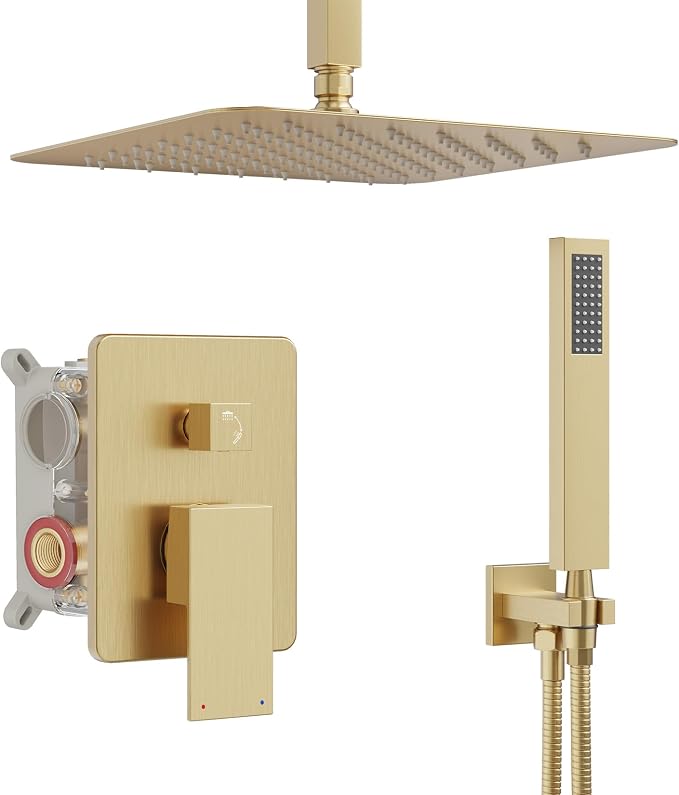 Ceiling Mount Shower System, High-Pressure Showerheads Set by HoliSpa