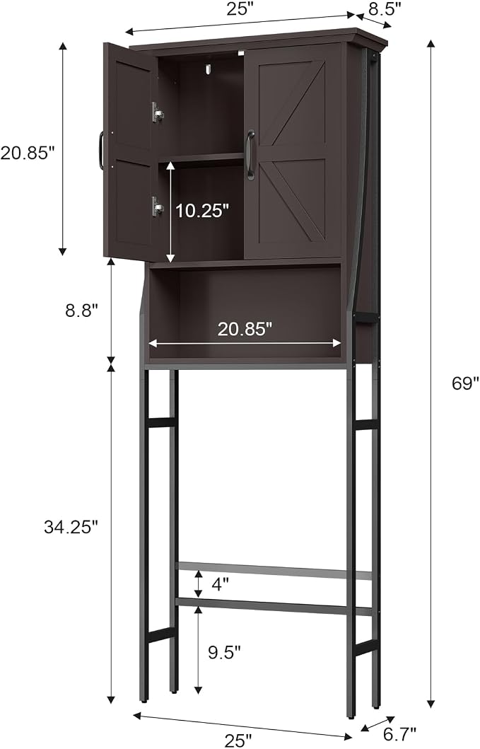 Over The Toilet Rack for Bathroom, Over The Toilet Storage Cabinet, Over Toilet - Image 2
