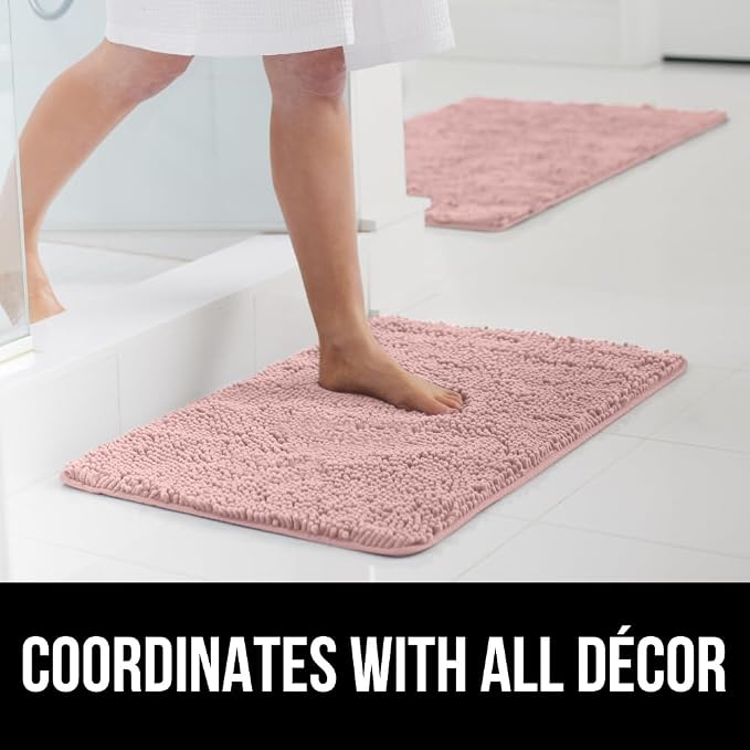 GORILLA GRIP Bath Rug Mat, Soft Absorbent Chenille, Quick Dry Microfiber Mats - Image 9