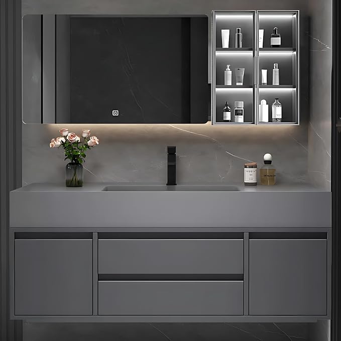 80IN Wood Bathroom Cabinet by NAIROLET