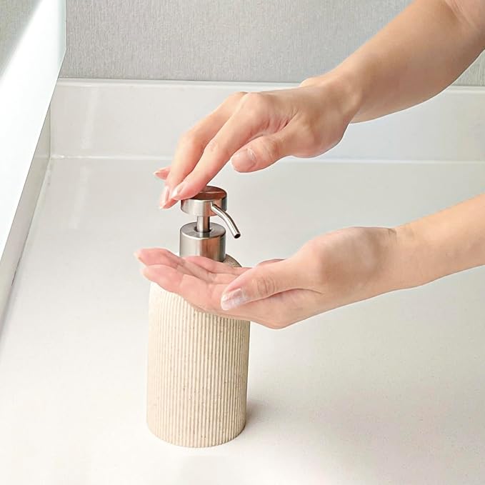 Lunestella Elegant Boho Beige Hand Soap Dispenser - Image 5