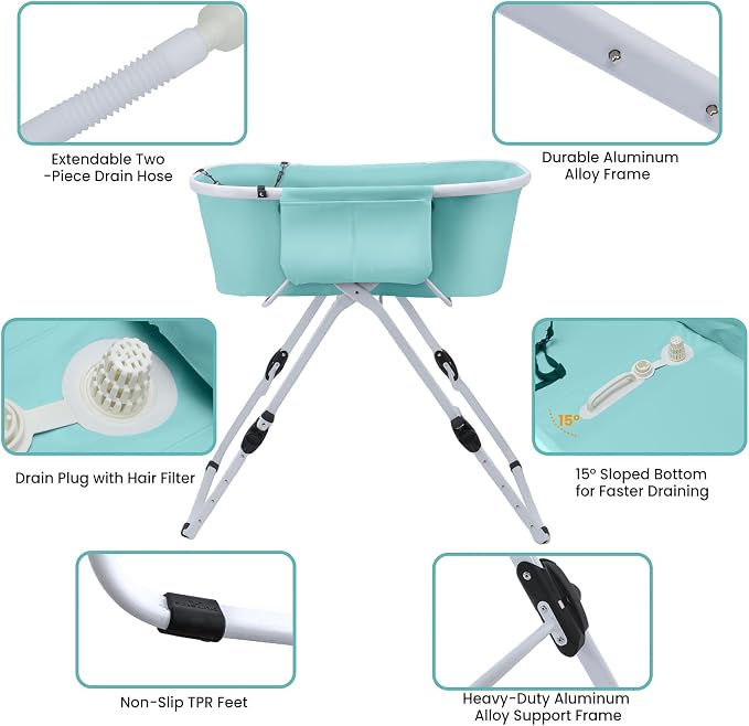Dog Bathtub, Portable & Elevated Dog Bath Tub - Image 7