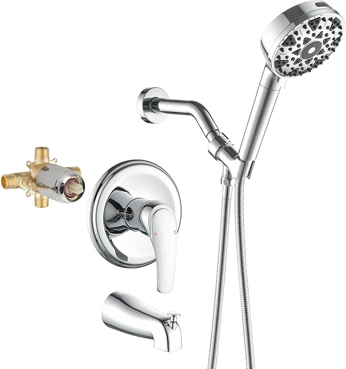 Chrome Polished Shower Faucet Set by SHAMANDA