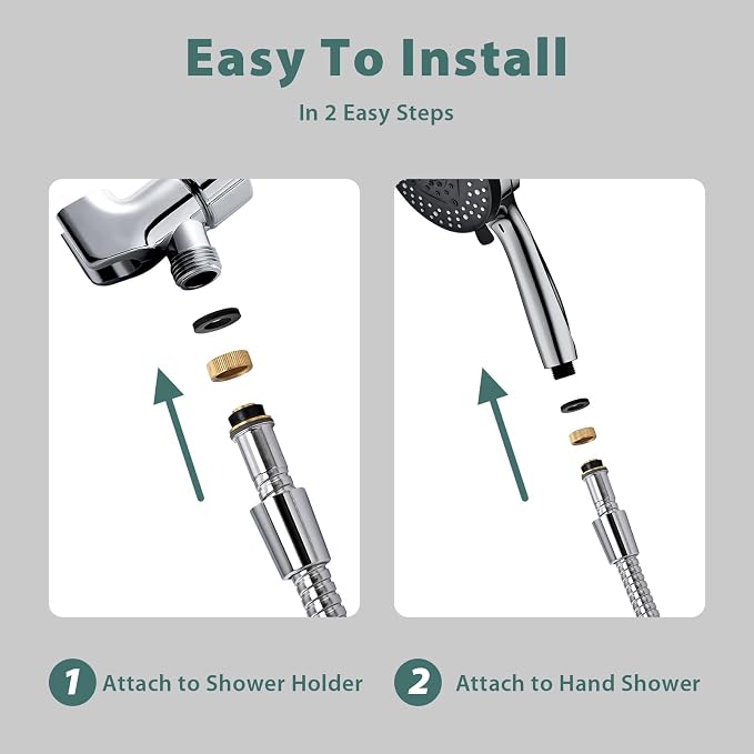 Chrome Shower Hose Replacement For Cleaning 59 Inches 304 Stainless Steel - Image 6