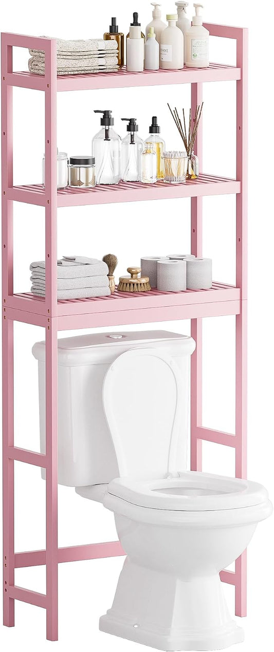 SMIBUY Bathroom Storage Shelf, Bamboo Over-The-Toilet Organizer Rack, by SMIBUY