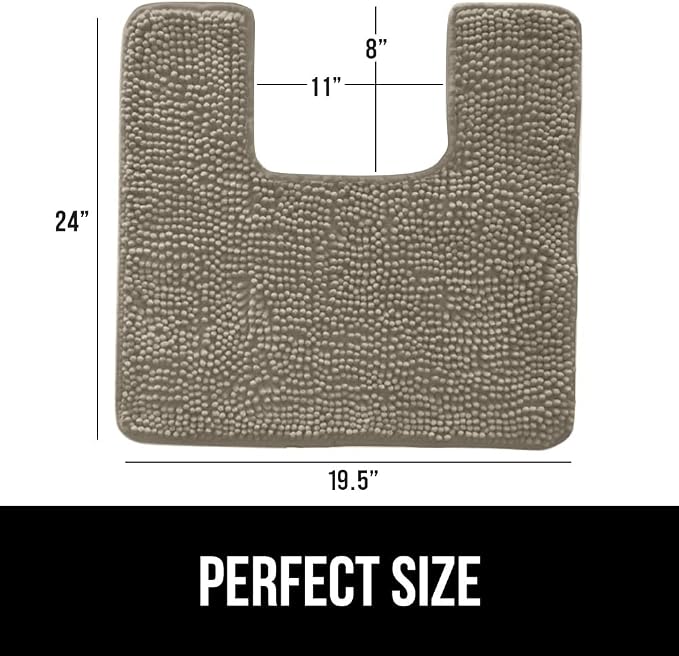 GORILLA GRIP Plush Absorbent Shaggy Chenille Bath Rug Mat - Image 2
