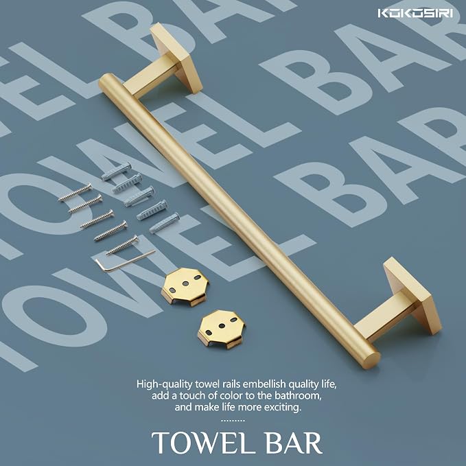 KOKOSIRI Hand Towel Bar Bathroom Towel Holder - Image 8