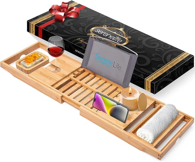 SereneLife Bamboo Bathtub Caddy by SereneLife