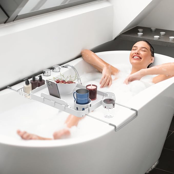 Bathtub Tray Caddy Expandable Bath Tray - Image 2