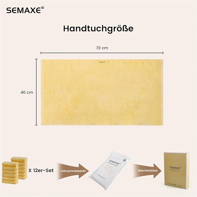 SEMAXE 12 Pack Hand Towels for Bathroom, 100% Cotton Towels - Image 2
