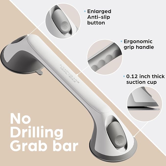 2 Pack 16 Inch Grab Bars for Bathtubs and Showers for Seniors, Heavy Duty - Image 6