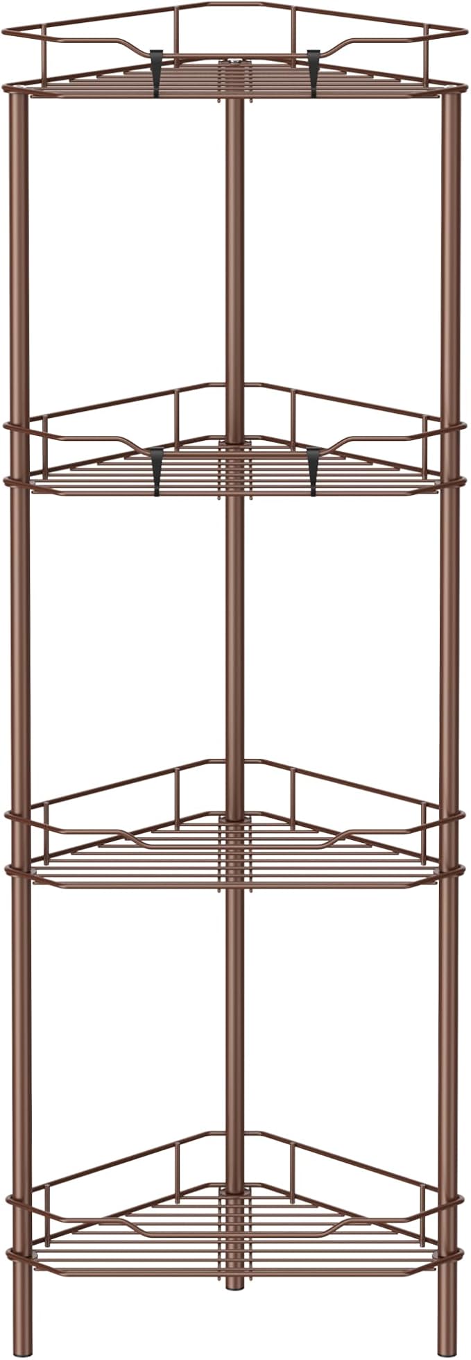 4 Tier Floor Standing Corner Shower Caddy Organizer Shelf by HuggieGems