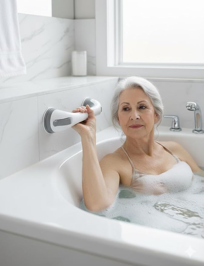 2 Pack Grab Bars for Bathtubs and Showers, Shower Handles for Elderly Seniors - Image 8