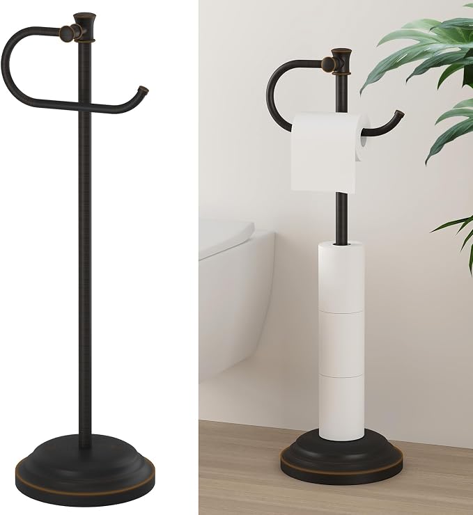 Hoimpro 25" Toilet Paper Holder Free Standing, Floor Bathroom Toilet Paper by Hoimpro