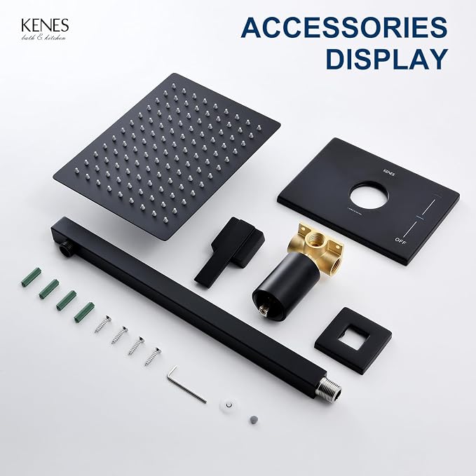 KENES Matte Black Shower Faucet - Image 9
