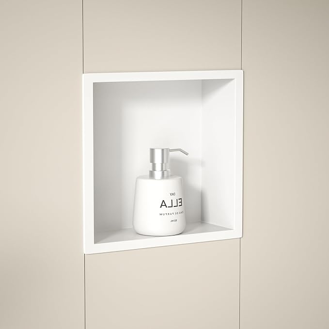 Stainless Steel Shower Niche 12" X 12" White No Tile Needed Niche Shower - Image 3