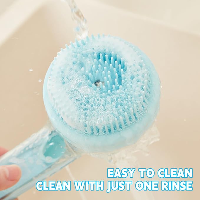 Pet Bath Brush, Dog Shampoo Brush Bubble Maker, New 2 in 1 Dog Bath Brush - Image 6