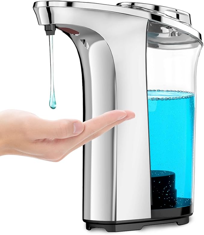 Automatic Soap Dispenser, Touchless Sensor Hand Soap Dispenser 17oz/500ml Silver by FunFurnitureFollowLife