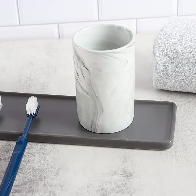 Ceramic Toothbrush Holder, Bathroom Cup, Drinking Mug, Coffee Cups, Marble - Image 8