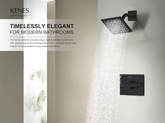 KENES Matte Black Shower Faucet - Image 2