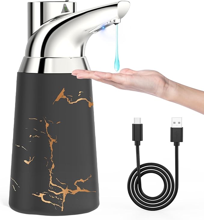 Adjustable Automatic Soap Dispenser Touchless, Ceramic Material，4 Adjustable by Greatmay