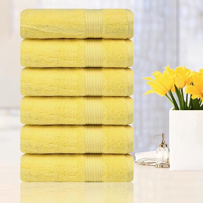 Ample Decor Hand Towel 18 X 28 Inch Pack of 6 600 GSM 100% Cotton, Oeko Tex - Image 2