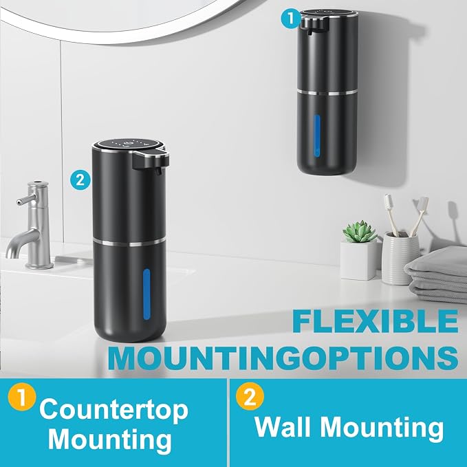 Automatic Soap Dispenser Touchless, 4-Level Adjustable 1200mAh, 12.8oz/380ml - Image 6