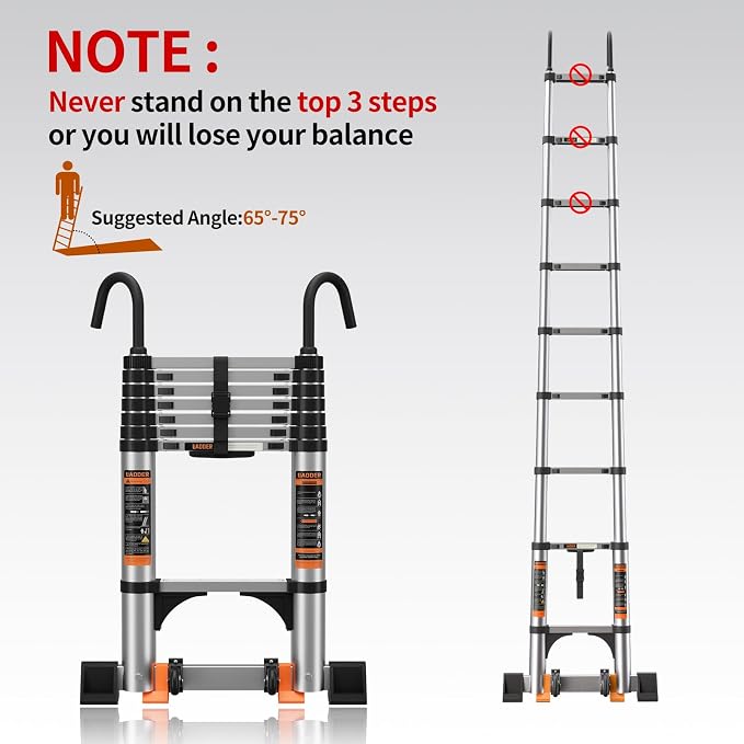 Telescoping Ladder, Aluminum Ladder - Image 6