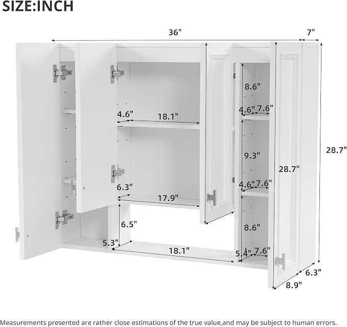 Bathroom Medicine Cabinet with Storage, Space Saver Over The Toilet - Image 2
